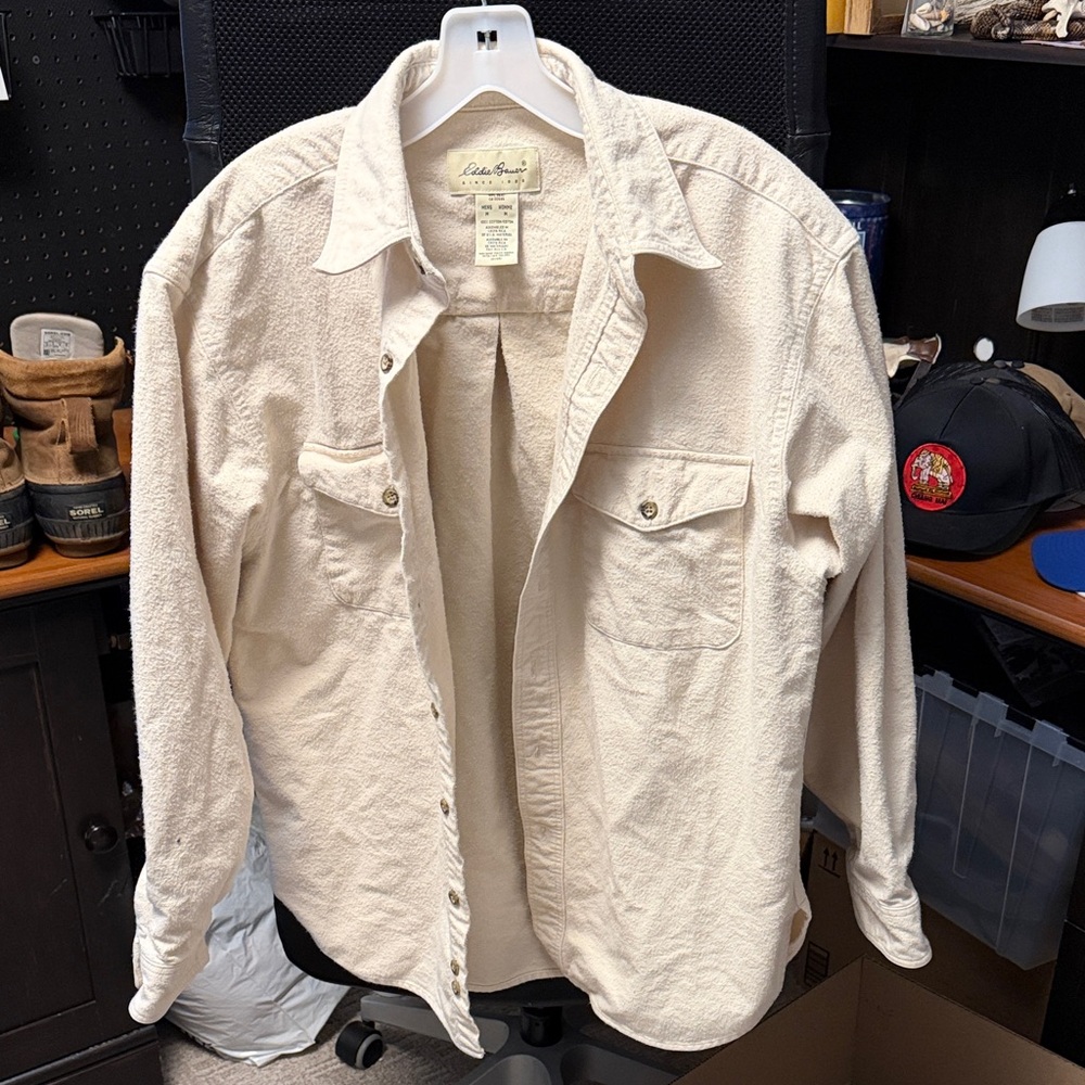 Eddie Bauer Men's Off-White Shirt Jacket